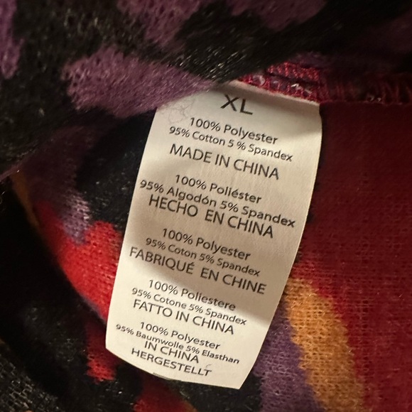 Retro 90s Style Men’s Multicolor Fleece Pullover Size XL - Picture 6 of 6